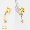 SPIKED CZ FLOWER 316L SURGICAL STEEL CURVED BARBELL/EYEBROW SPIKED CZ FLOWER 316L SURGICAL STEEL CURVED BARBELL/EYEBROW